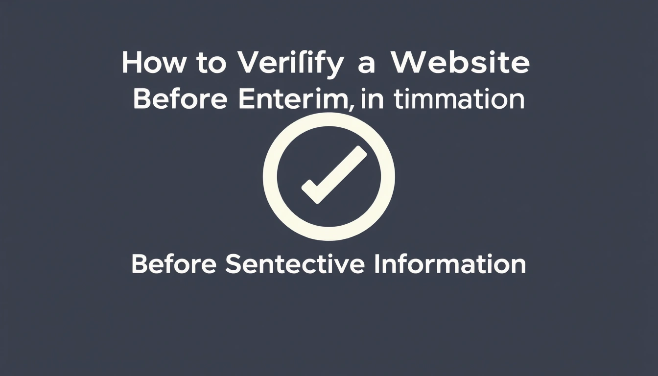 How to Verify a Website Before Entering Sensitive Information